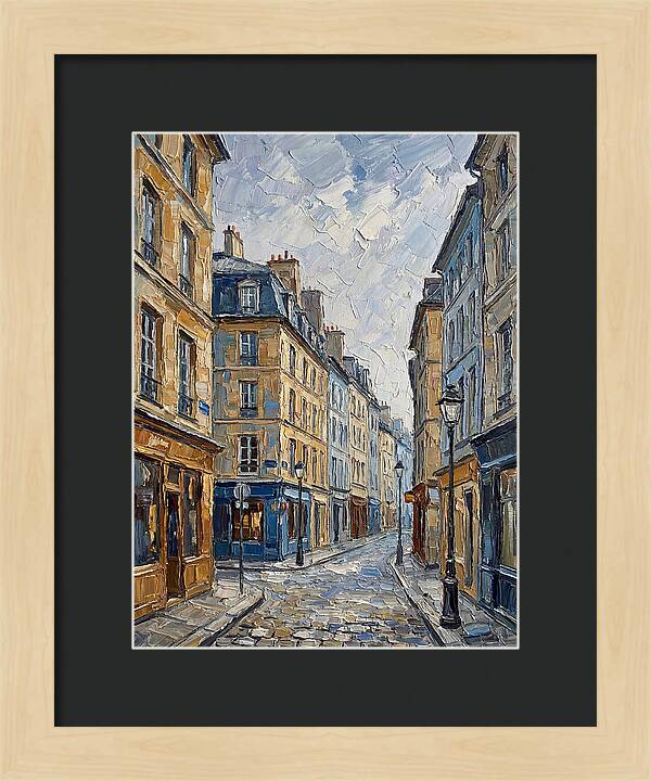 Parisian Street Scene In Palette Knife