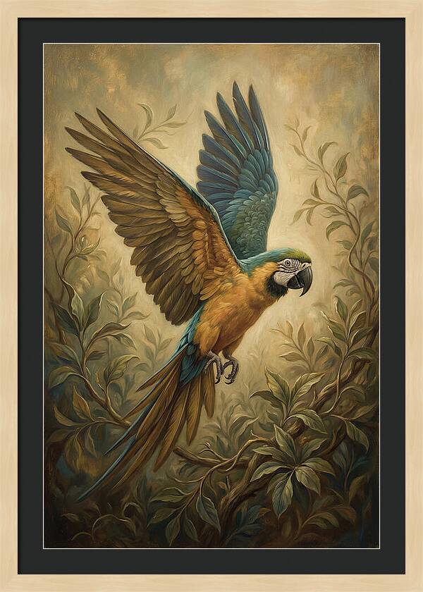 Parrot In Flight