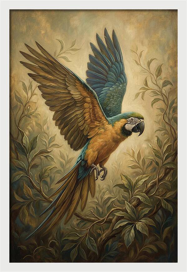 Parrot In Flight