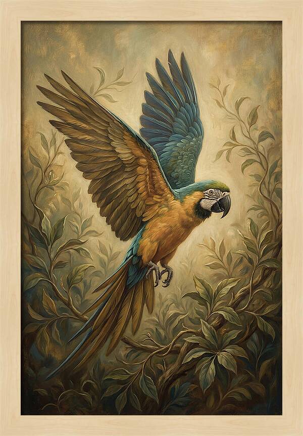 Parrot In Flight
