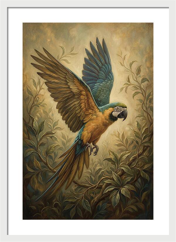 Parrot In Flight