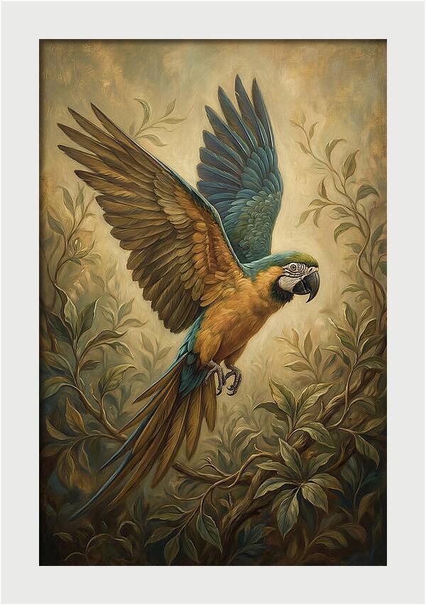 Parrot In Flight