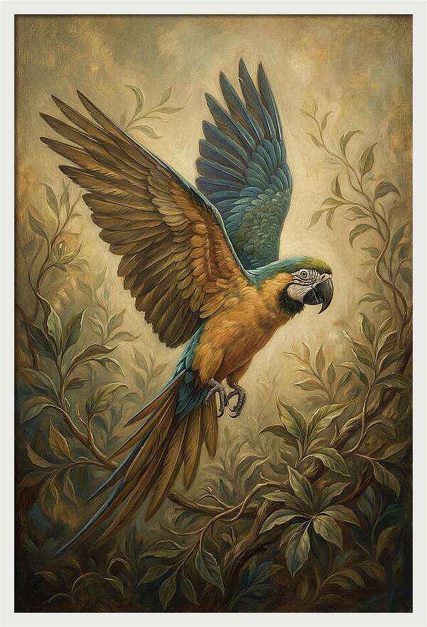 Parrot In Flight