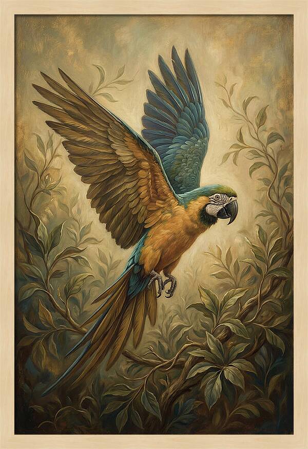 Parrot In Flight