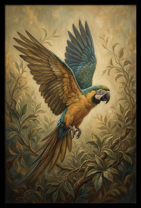 Parrot In Flight