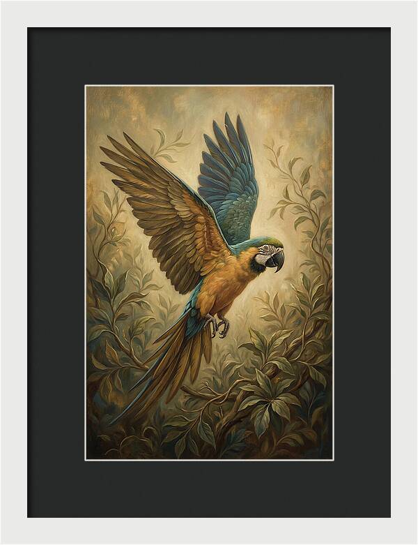 Parrot In Flight