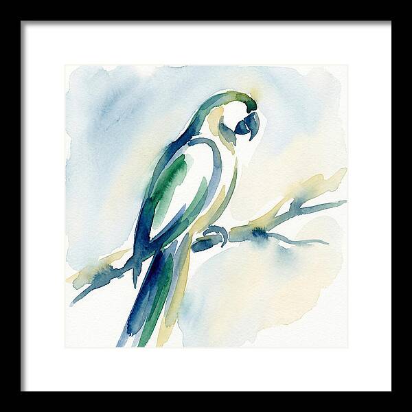 Parrot Perched In Watercolor