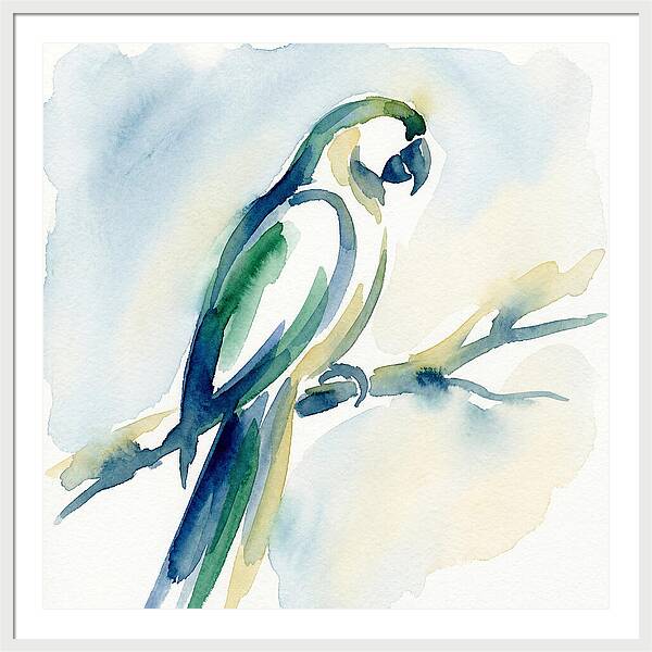 Parrot Perched In Watercolor