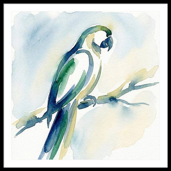 Parrot Perched In Watercolor