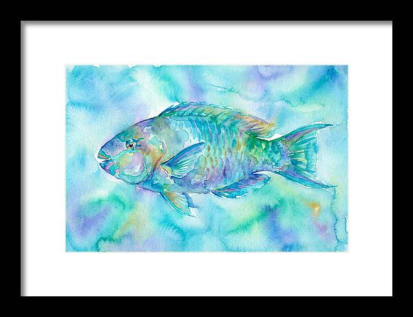 Parrotfish In Watercolor Bliss