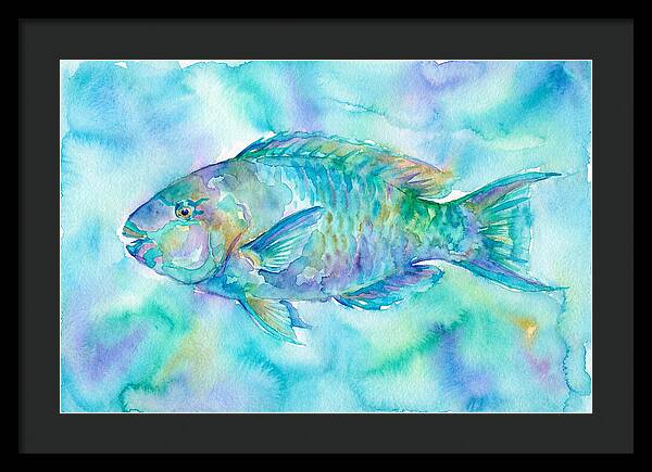 Parrotfish In Watercolor Bliss