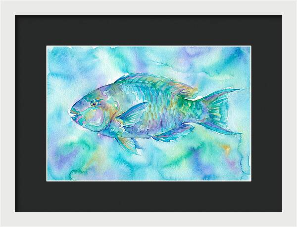 Parrotfish In Watercolor Bliss