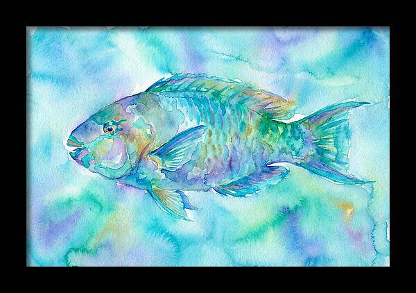 Parrotfish In Watercolor Bliss