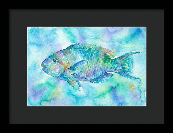 Parrotfish In Watercolor Bliss