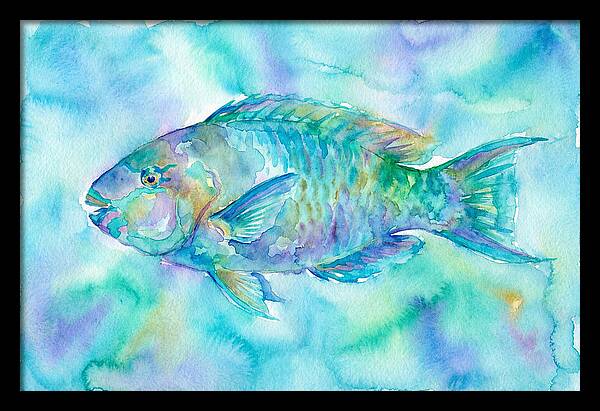 Parrotfish In Watercolor Bliss