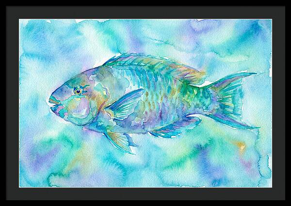 Parrotfish In Watercolor Bliss
