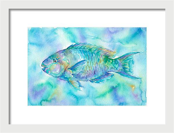 Parrotfish In Watercolor Bliss