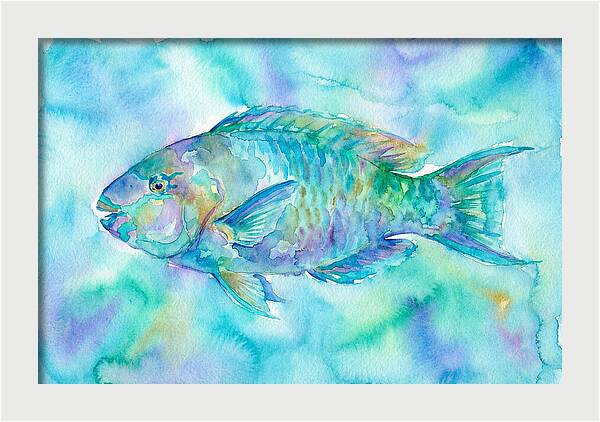 Parrotfish In Watercolor Bliss