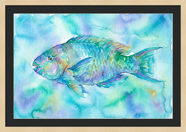 Parrotfish In Watercolor Bliss
