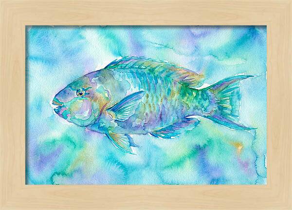 Parrotfish In Watercolor Bliss