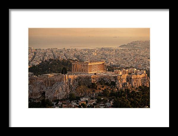 Parthenon At Sunset Over Athens