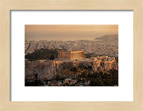 Parthenon At Sunset Over Athens