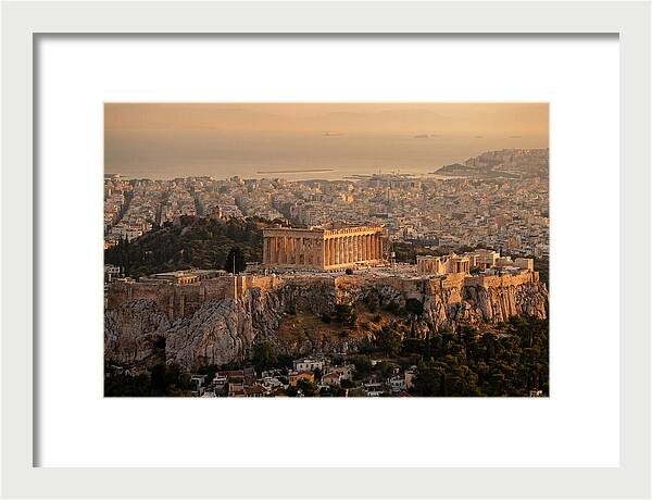 Parthenon At Sunset Over Athens