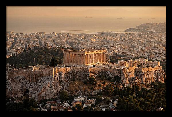 Parthenon At Sunset Over Athens