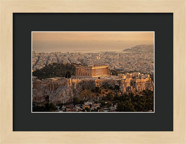 Parthenon At Sunset Over Athens