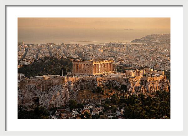 Parthenon At Sunset Over Athens
