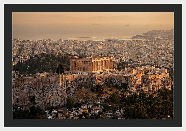 Parthenon At Sunset Over Athens
