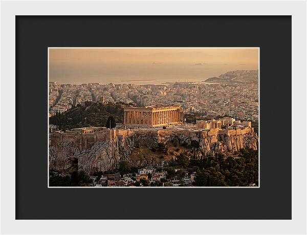 Parthenon At Sunset Over Athens
