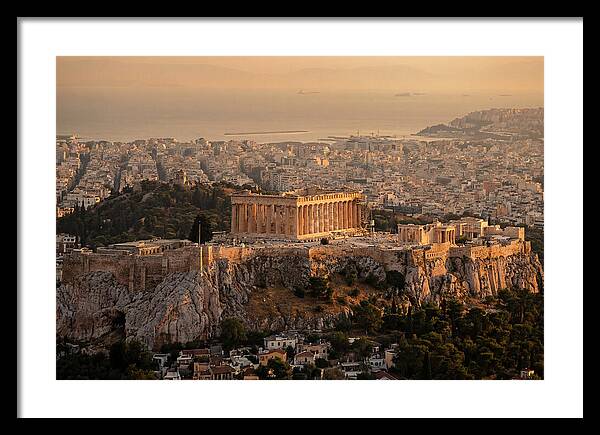 Parthenon At Sunset Over Athens