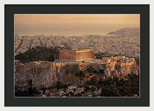 Parthenon At Sunset Over Athens
