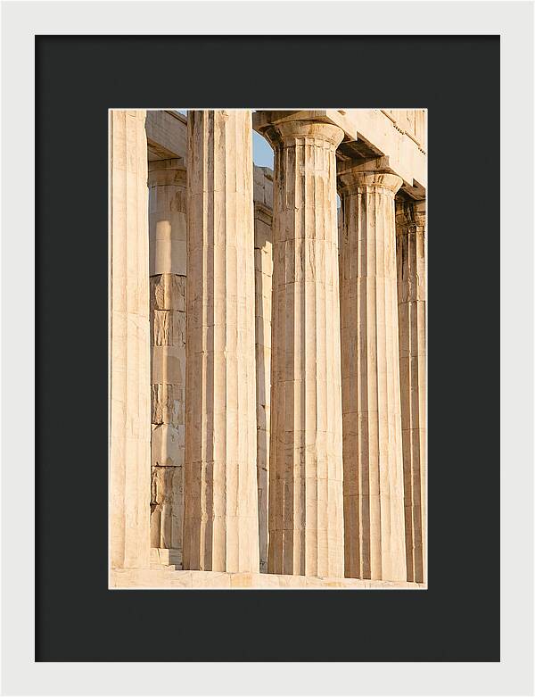 Parthenon Columns In Warm Light