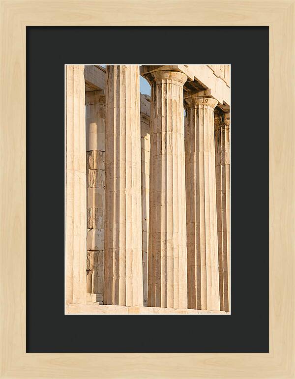 Parthenon Columns In Warm Light
