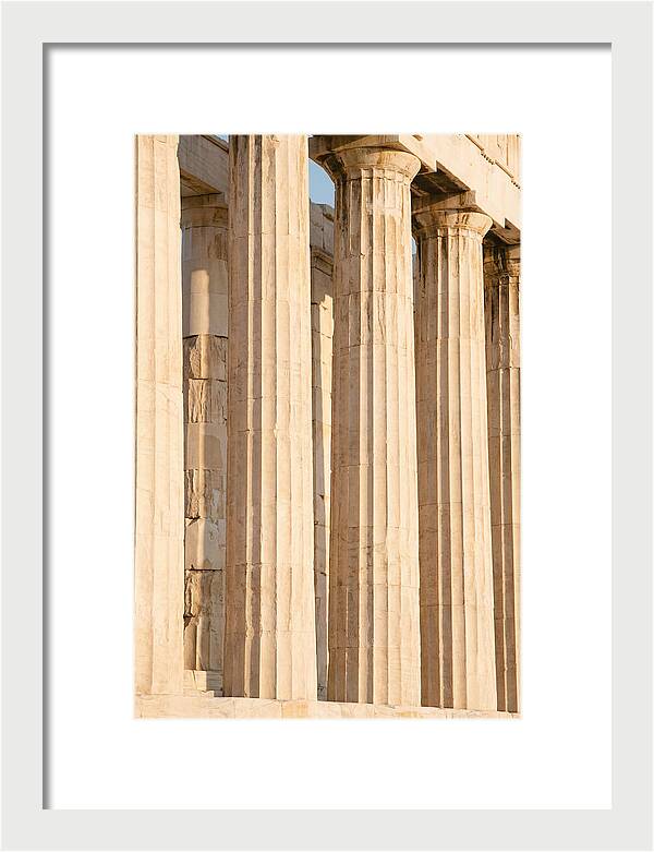 Parthenon Columns In Warm Light