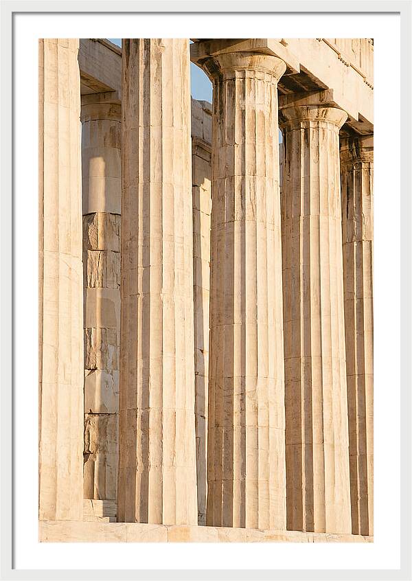 Parthenon Columns In Warm Light