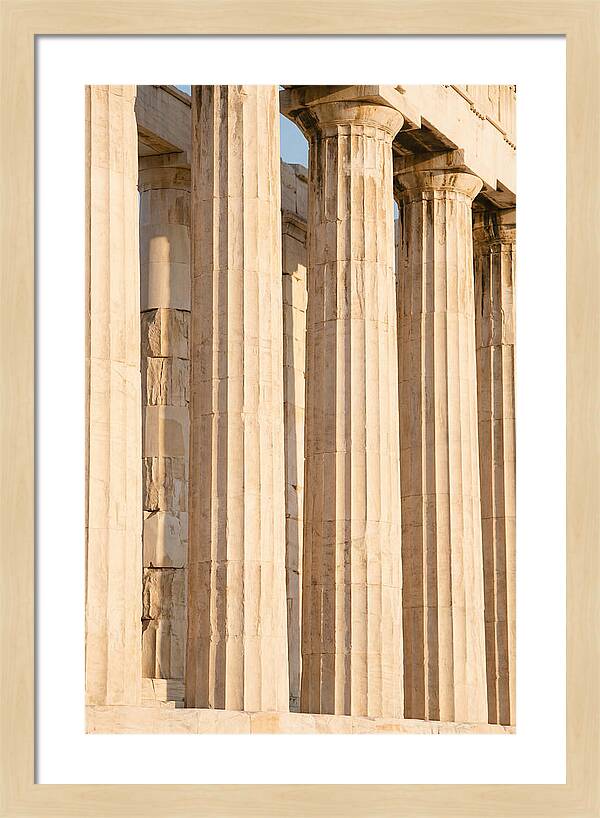 Parthenon Columns In Warm Light