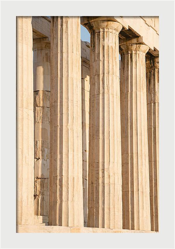 Parthenon Columns In Warm Light