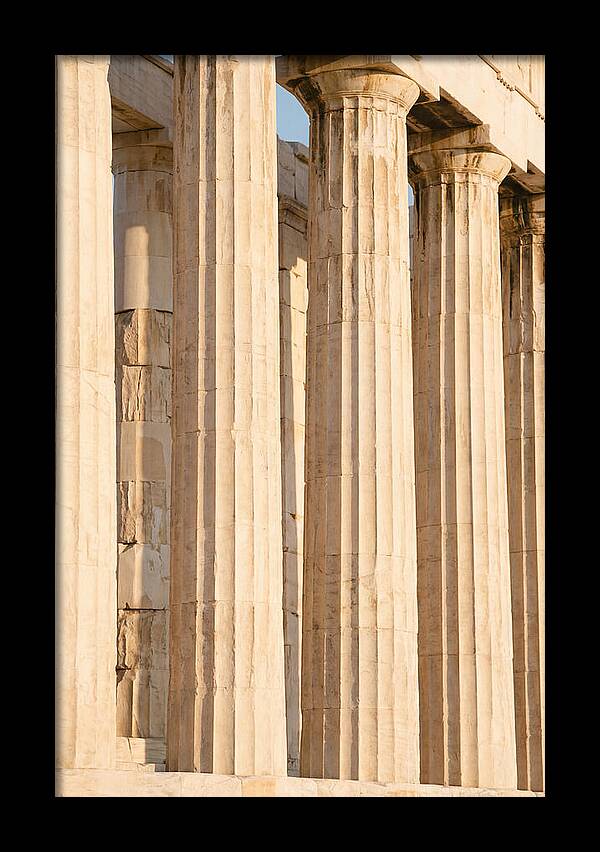 Parthenon Columns In Warm Light