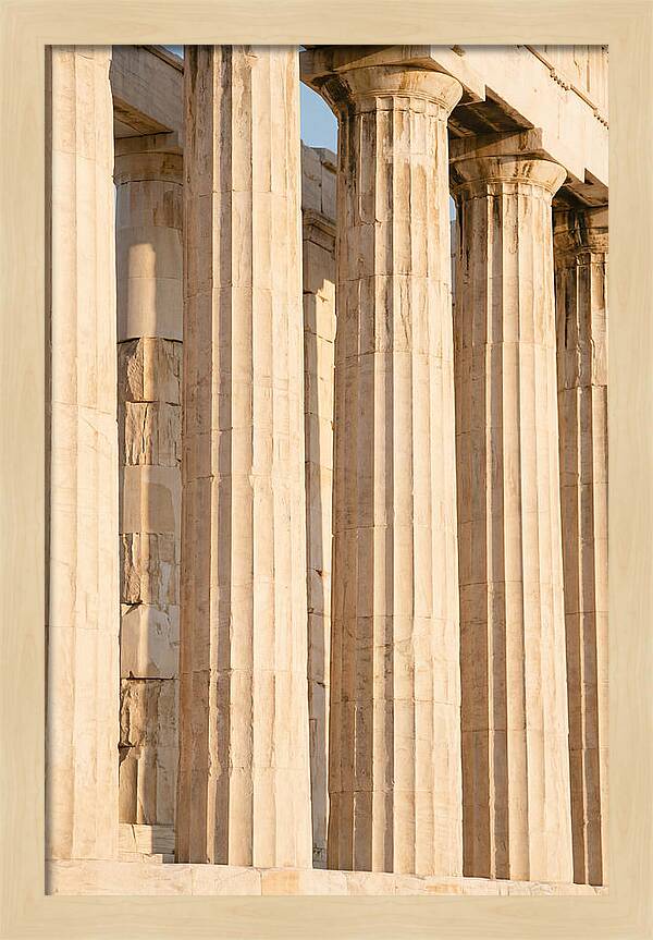 Parthenon Columns In Warm Light