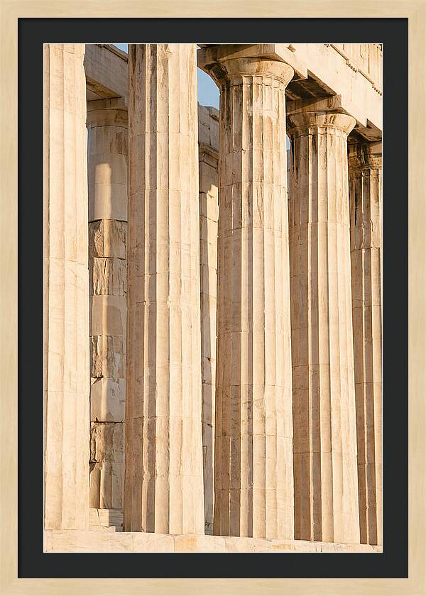 Parthenon Columns In Warm Light