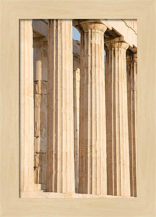Parthenon Columns In Warm Light