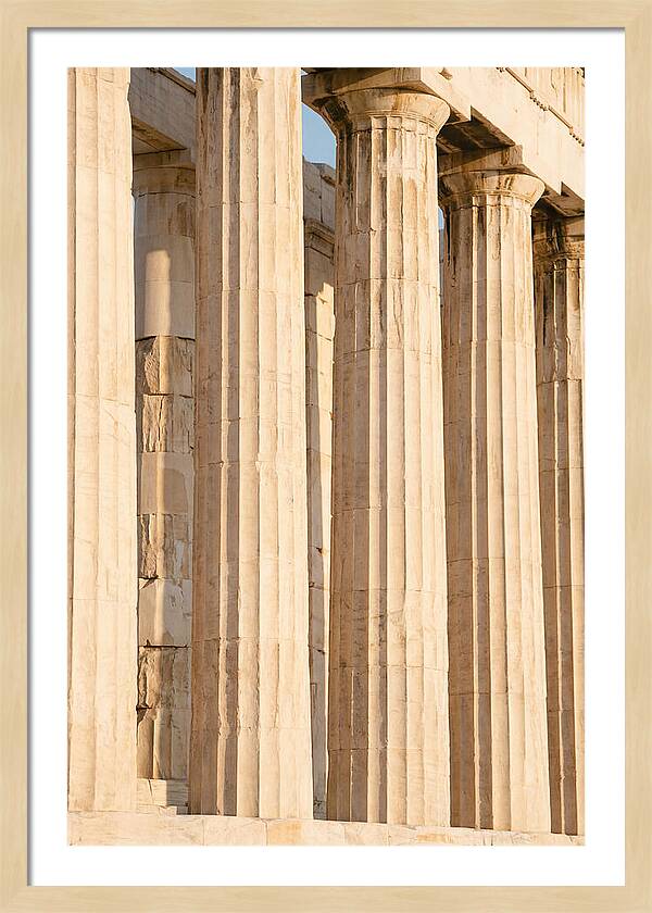 Parthenon Columns In Warm Light