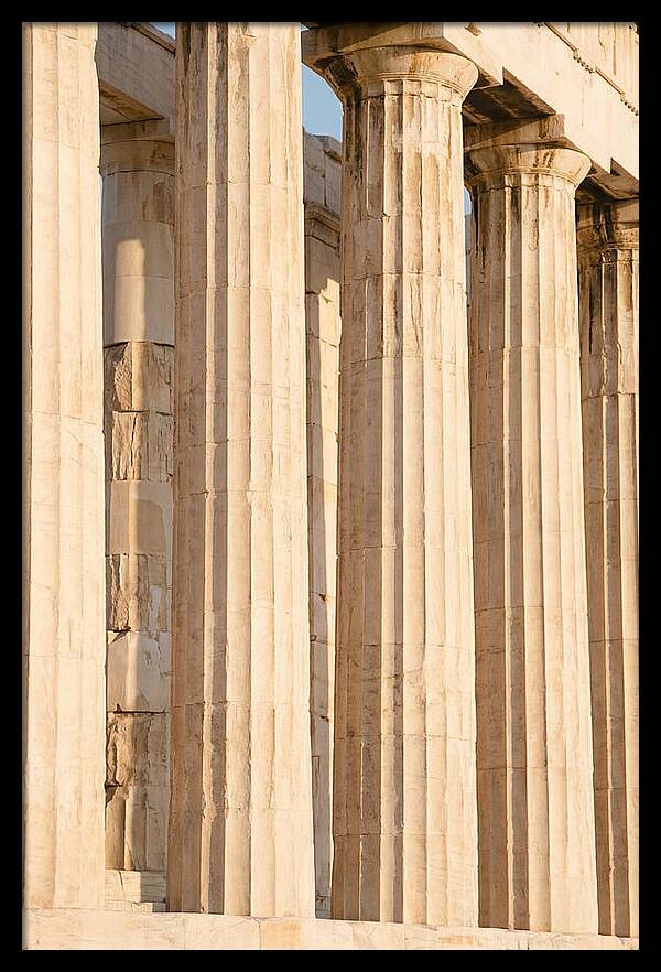 Parthenon Columns In Warm Light