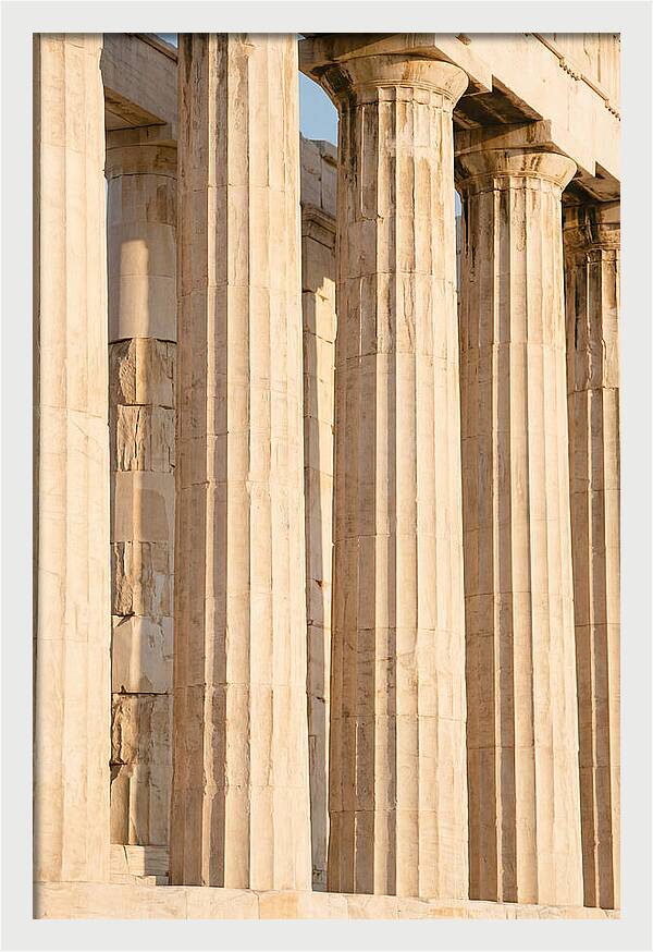 Parthenon Columns In Warm Light
