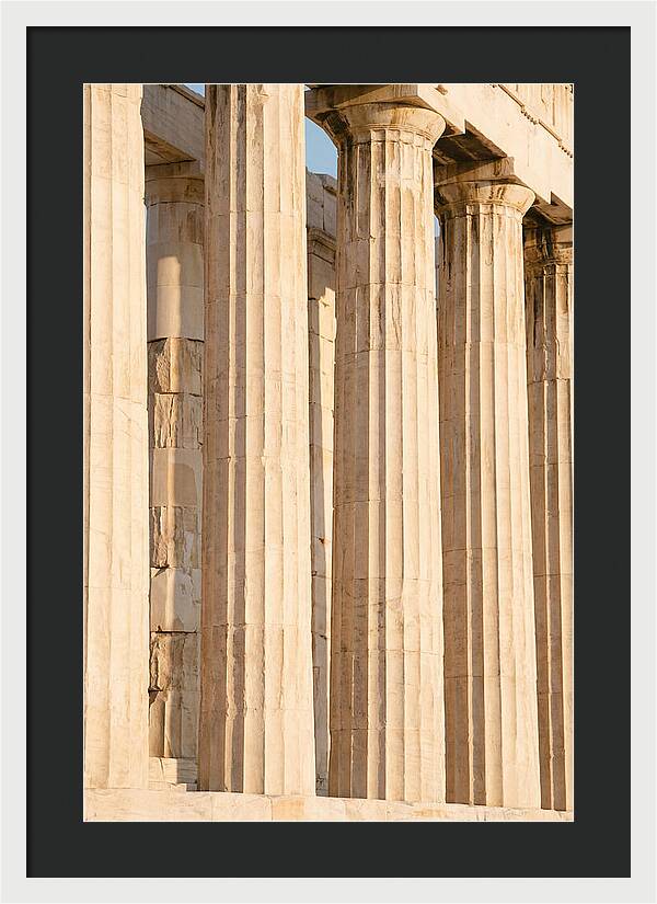 Parthenon Columns In Warm Light