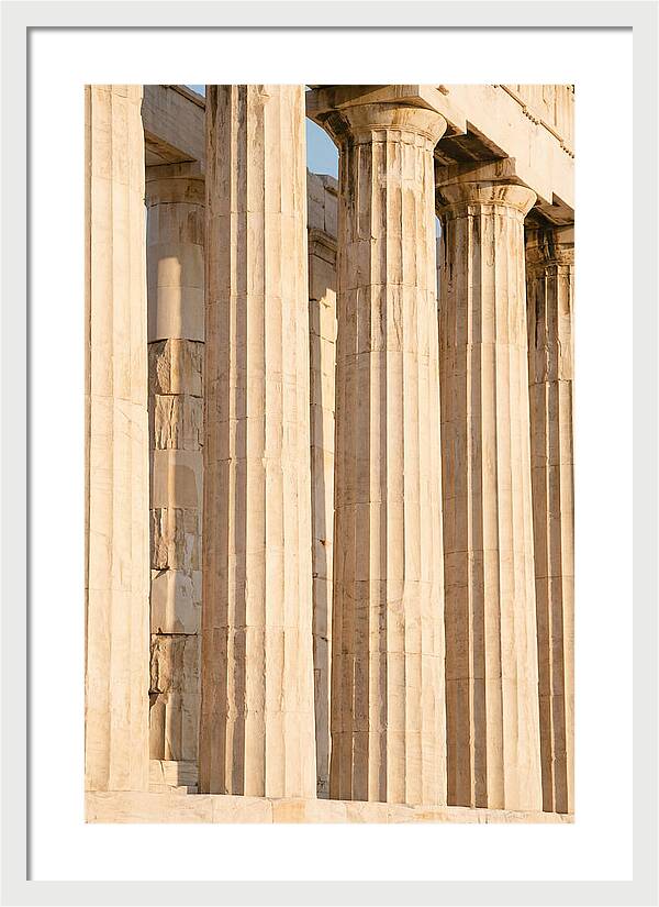Parthenon Columns In Warm Light