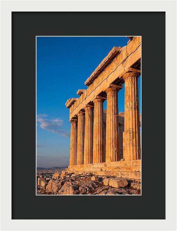 Parthenon Illuminated At Dusk